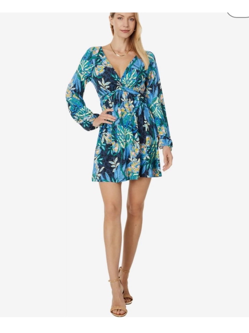 LILLY PULITZER LORALEI SKIRTED ROMPER Size Medium Tropical Print